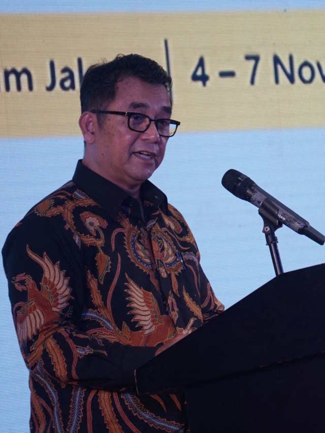 Harris Iskandar memberikan sambutan saat membuka Seminar Internasional Pendidikan Anak Usia Dini dan Pendidikan Keluarga di Jakarta.  Foto: Jamal Ramadhan/kumparan 