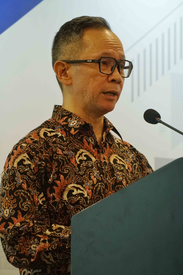 Wamenlu RI Mahendra Siregar memberi sambutan di acara International Workshop on Crops for Peace di Hotel Borobudur, Jakarta. Foto: Irfan Adi Saputra/kumparan