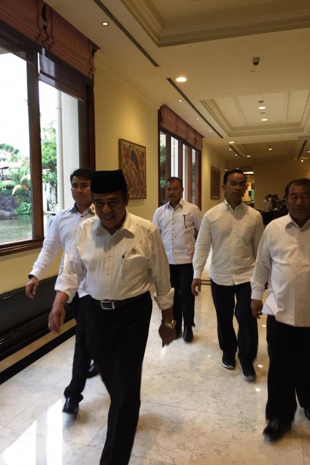 Menteri Agama Fachrul Razi menghadiri pertemuan dengan Komisi VIII DPR di Hotel Sultan, Selasa (5/11). Foto: Muhammad Darisman/kumparan
