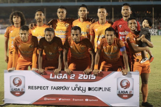 Pemain Persiraja Banda Aceh yang berkompetisi di Liga 2 musim 2019. Foto: Suparta/acehkini 
