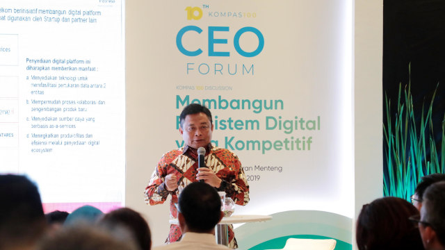 Direktur Utama Telkom Indonesia Ririek Adriansyah. Foto: ANTARA FOTO/HO