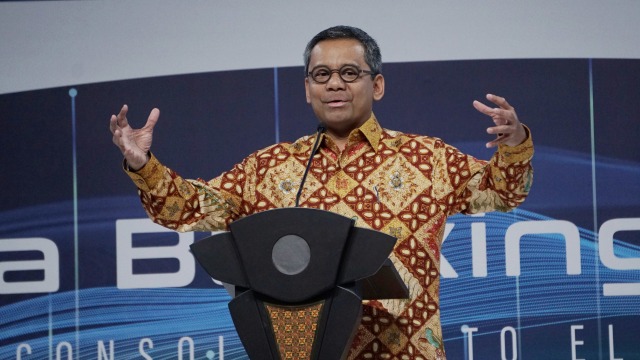 Wakil Menteri Keuangan Suahasil Nazara menjadi pembicara pada acara IBEX 2019 di Fairmont Hotel, Jakarta. Foto: Jamal Ramadhan/kumparan