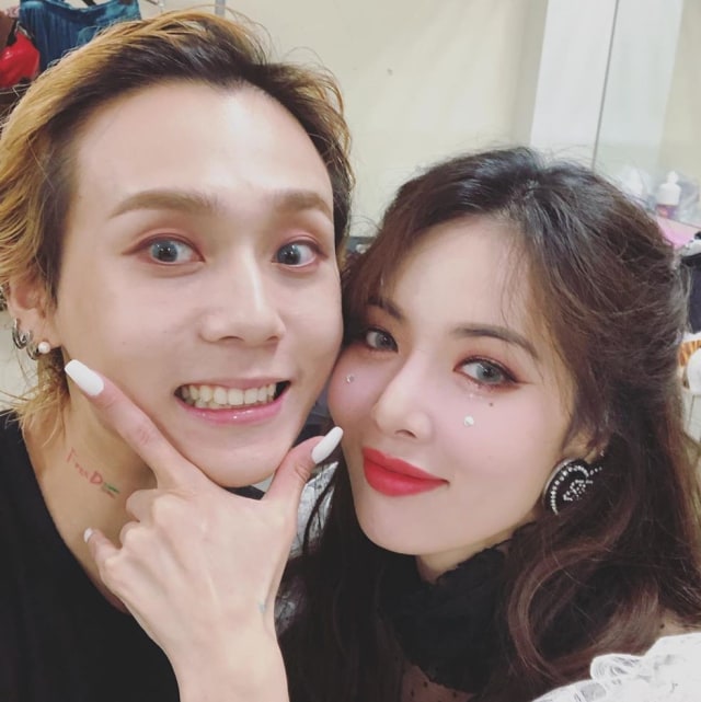 HyunA dan kekasihnya, DAWN Foto: Instagram/@hyunah_aa