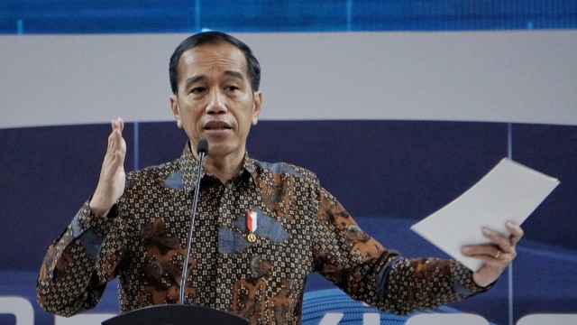 Presiden Joko Widodo meresmikan Indonesia Banking Expo (IBEX) 2019 Rabu (6/11/2019). Foto: Jamal Ramadhan/kumparan