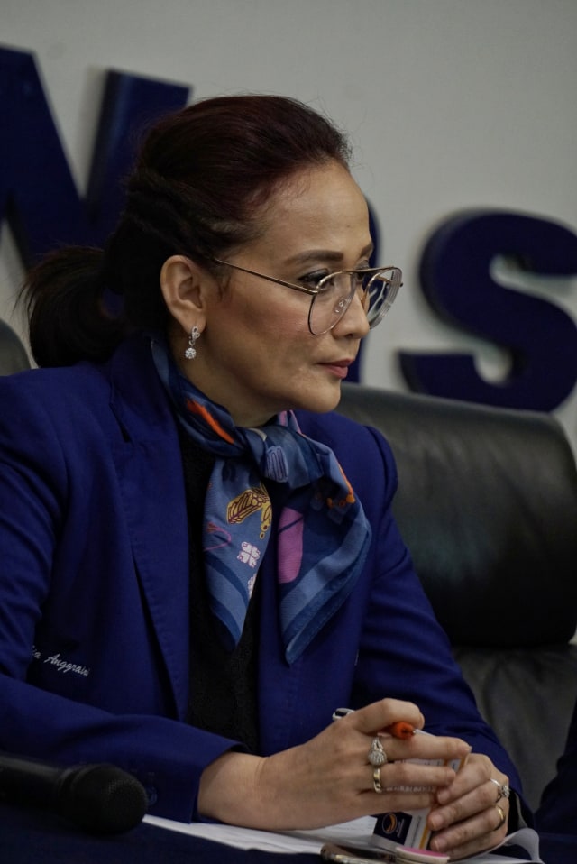 Ketua OC Kongres II Partai Nasdem Amelia Anggraini saat konferensi pers menjelang Kongres II di Kantor DPP Partai Nasdem, Jakarta, Rabu (6/11/2019).
 Foto: Jamal Ramadhan/kumparan