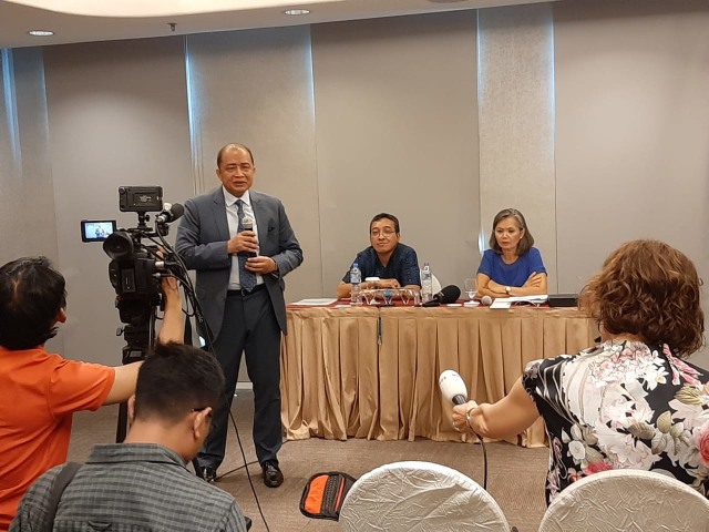 Konfrensi pers partai oposisi Kamboja di Jakarta
