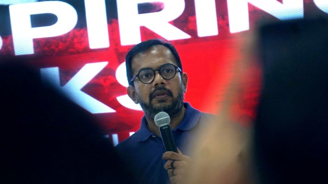Aktivis HAM Haris Azhar hadiri acara Inspiring Talks Dedikasi untuk Negeri di Jakarta, Sabtu (9/11). Foto: Fanny Kusumawardhani/kumparan 