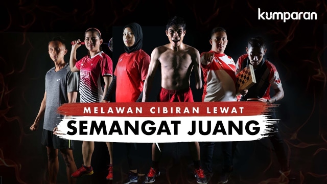 Para atlet penyandang disabilitas Indonesia yang berlaga di Paralimpic Games di Jakarta