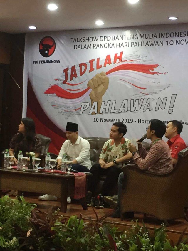 Gibran Rakabuming di acara Talk show DPD Banteng Muda Indonesia DKI Jakarta di Hotel Balaiurang, Matraman, Jakarta Timur Foto: Raga Imam/kumparan