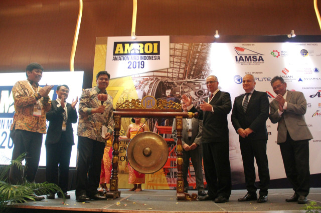 Acara Aviation MRO Indonesia 2019 di Hotel Grand Mercure Harmoni, Jakarta, Rabu (13/11). Foto: Nugroho Sejati/kumparan