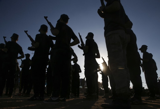 Milisi Gerakan Jihad Islam di Jalur Gaza, Palestina. Foto: AFP/Mohammed Abed