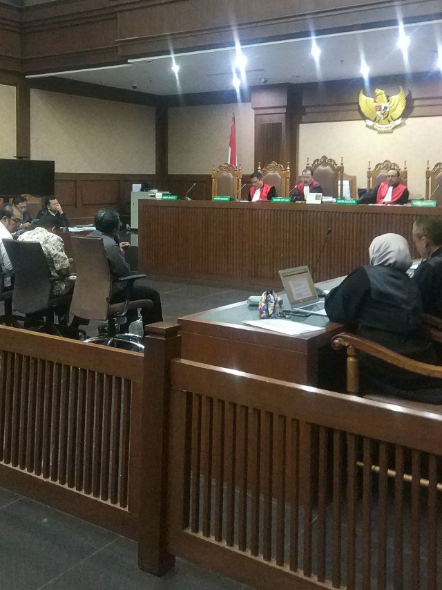 Sidang kasus dugaan korupsi dengan terdakwa Romy di Pengadilan Tipikor Jakarta. Foto: Adim Mugni/kumparan