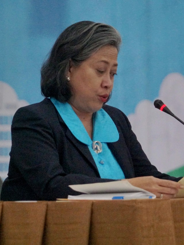 Calon Hakim Agung Artha Theresia Silalahi pada sesi wawancara terbuka Calon Hakim Agung tahun 2019, di auditorium Komisi Yudisial RI, Kamis (14/11/2019). Foto: Helmi Afandi/kumparan