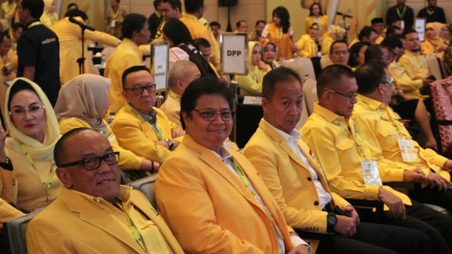 Jajaran pimpinan Partai Golkar hadiri Rapimnas di Hotel Ritz-Carlton, Jakarta, Kamis (14/11/2019). Foto: Nugroho Sejati/kumparan