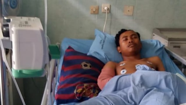 Awan, korban pembacokan di Yogyakarta yang biaya berobatnya tidak ditanggung BPJS Kesehatan.  Foto: Dok. Istimewa