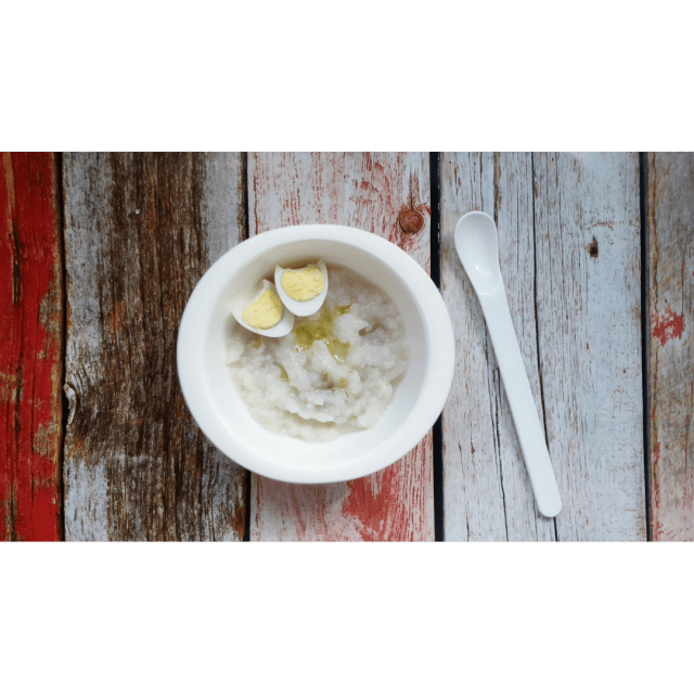 Resep MPASI 8M+: Bubur Tim Puyuh Sawi Kacang Hijau