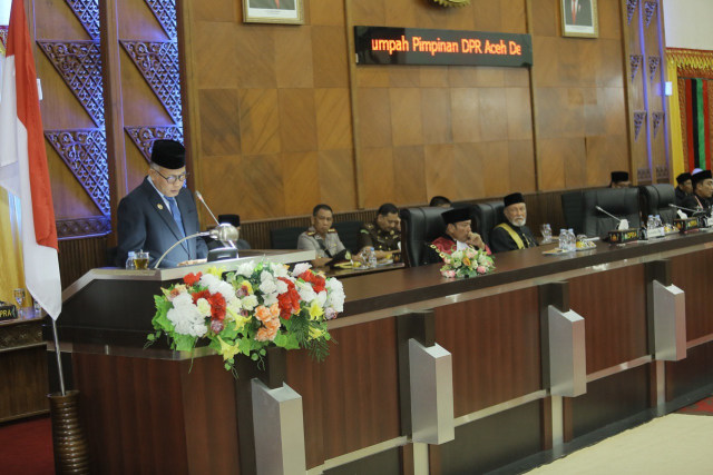 Pimpinan Definitif, Ketua DPR Aceh Dijabat Politisi Partai Lokal (10638)