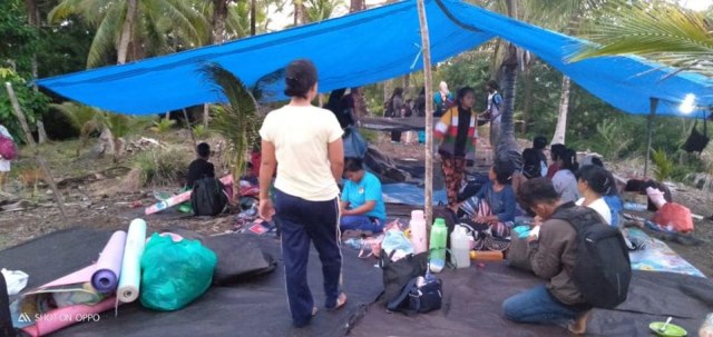 Kondisi pengungsian di Pulau Batang Dua. Foto: Angkatan muda Gereja Prostestan Maluku 