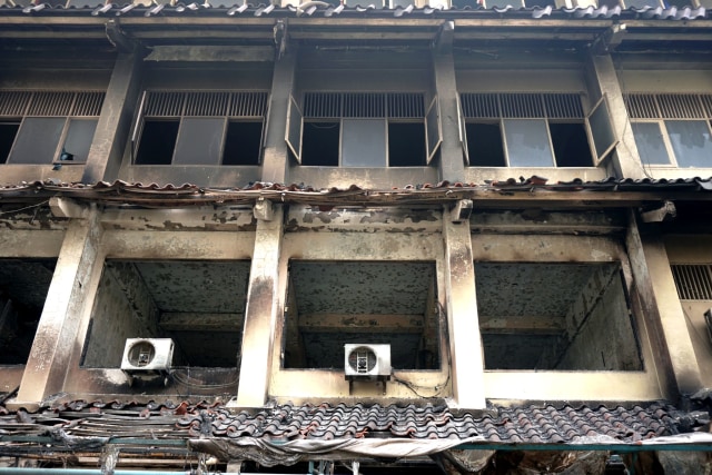 Sekolah Yadika Pondok Gede, Bekasi, Jawa Barat, pada Selasa (19/11/2019), pasca kebakaran. Foto: Iqbal Firdaus/kumparan