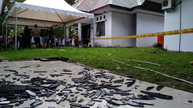 Ledakan terjadi di Kantor Kejaksaan Negeri Parepare, (Makassar Indeks).