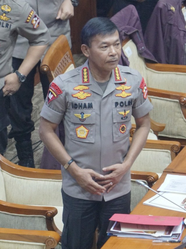 Kapolri Idham Aziz usai melaksanakan Raker dengan Komisi 3 DPR. Foto: Helmi Afandi Abdullah/kumparan