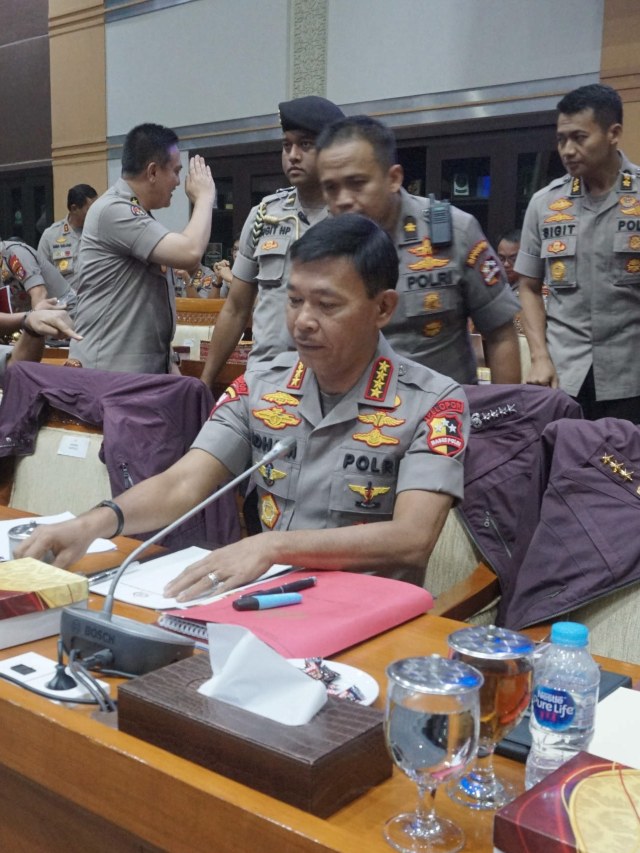 Kapolri Jenderal Pol Idham Azis mengikuti Rapat Dengan Pendapat (RDP) dengan Komisi III DPR RI di Kompleks Parlemen, Jakarta. Foto: Helmi Afandi Abdullah/kumparan 