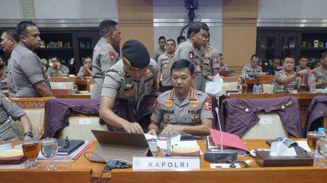 Kapolri Jenderal Pol Idham Azis mengikuti Rapat Dengan Pendapat (RDP) dengan Komisi III DPR RI di Kompleks Parlemen, Jakarta. Foto: Helmi Afandi Abdullah/kumparan