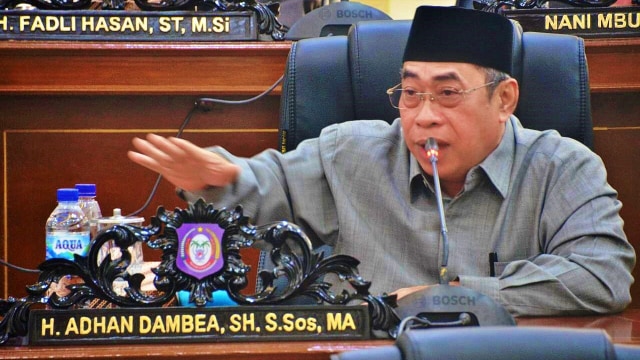 Anggota DPRD Provinsi Gorontalo, Adhan Dambea. Foto : Isimewa
