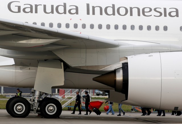 Pesawat Airbus A330 Garuda Indonesia. Foto: REUTERS/Regis Duvignau