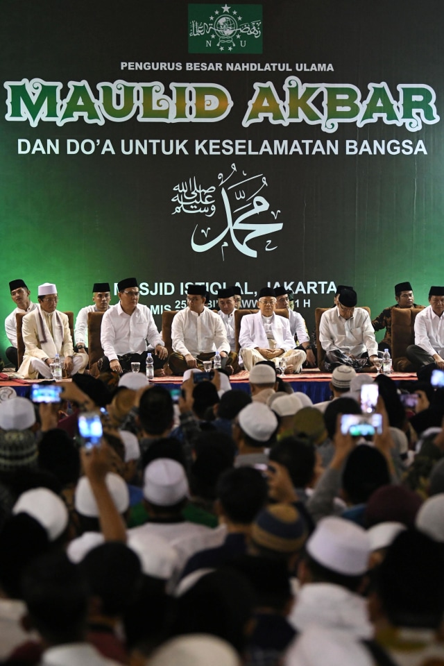 Suasana saat Maulid Akbar di Masjid Istiqlal, Jakarta, Kamis (21/11/2019). Foto: ANTARA FOTO/M Risyal Hidayat