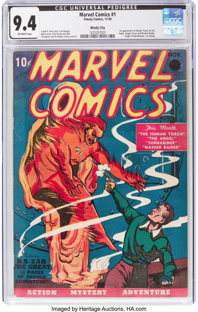 Komik Marvel edisi pertama. Foto: Heritage Auctions via AP