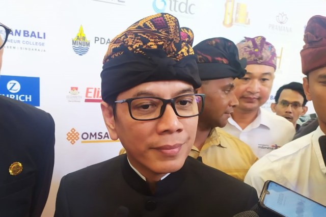 ishnutama saat memberikan sambutan Indonesia Tourism Outlook (ITO) 2020, di Nusa Dua, Kabupaten Badung, Bali, Jumat (22/11) - KAD