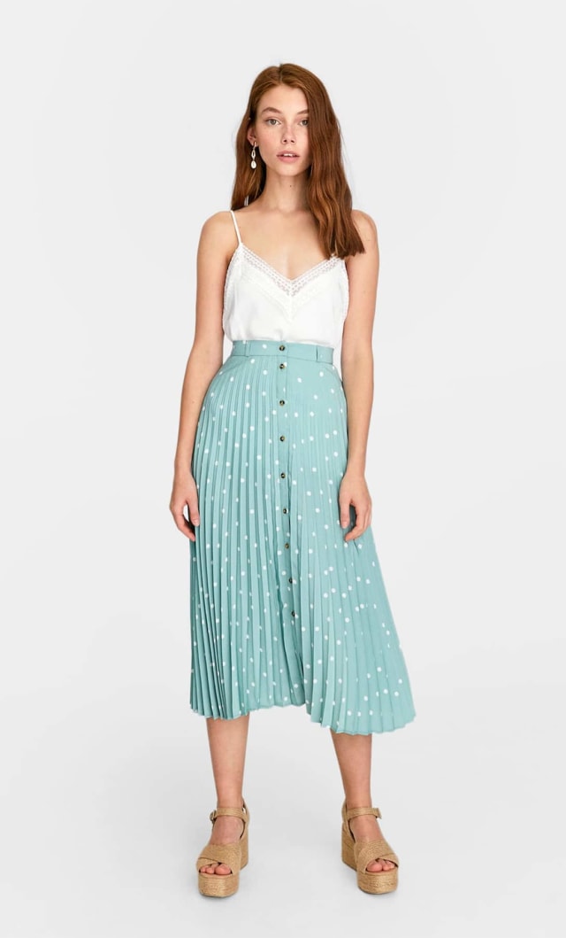 Pleated Skirt - Stradivarius