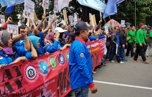 Aksi buruh pada May Day, 1 Mei 2019 (Foto: Febriyan)