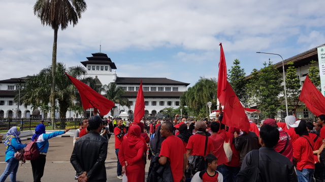 Aksi buruh pada May Day, 1 Mei 2019 (Foto: Febriyan)