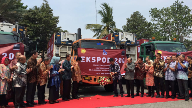 PT Charoen Pokphand Indonesia Tbk (CPI) Lepas Ekspor 16 Kontainer produk ke Jepang dan Timor Leste. Foto: Elsa Toruan/kumparan