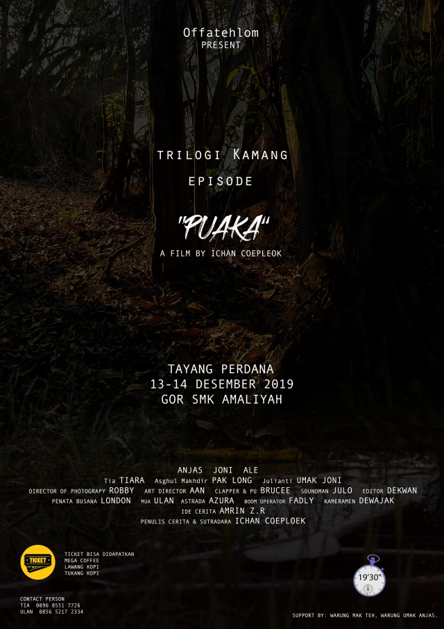 Film Puaka tayangkan perdana pada 13-14 Desember 2019. Foto: Dok. Offatehlom