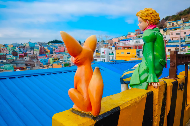Patung Little Prince di Desa Gamcheon, Busan, Korea Selatan. Foto: Shutter Stock