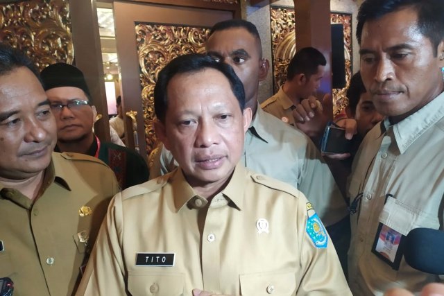 Mendagri Tito Karnavian di Hotel Kartika Chandra, Jakarta, Senin (25/11). Foto: Maulana Ramadhan/kumparan