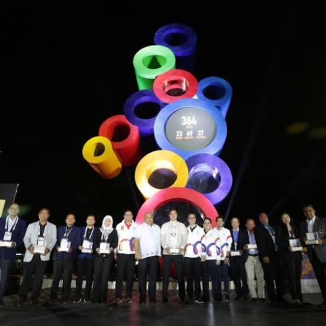 Logo SEA Games 2019 di Filipina. Foto: 2019 Seagames.com