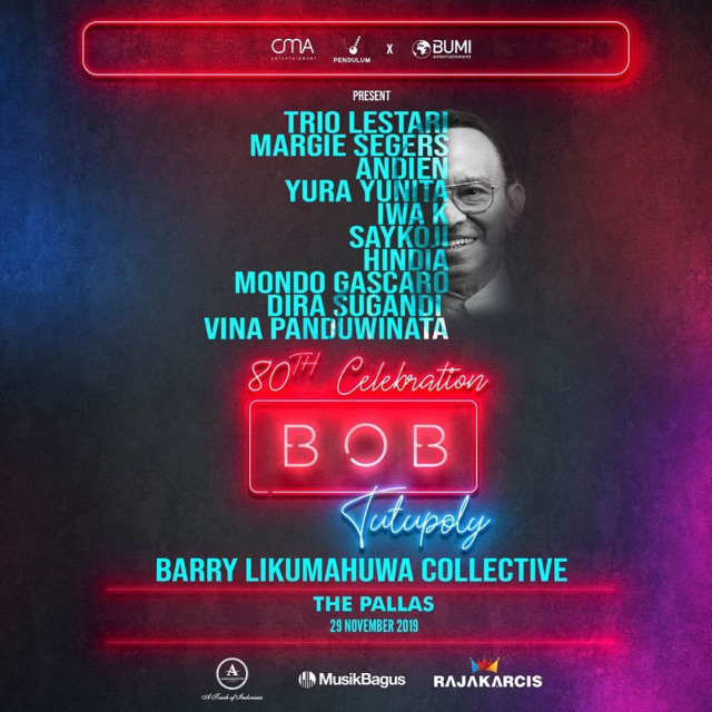 80th Celebration Bob Tutupoly Foto: Instagram @thepallas_allin