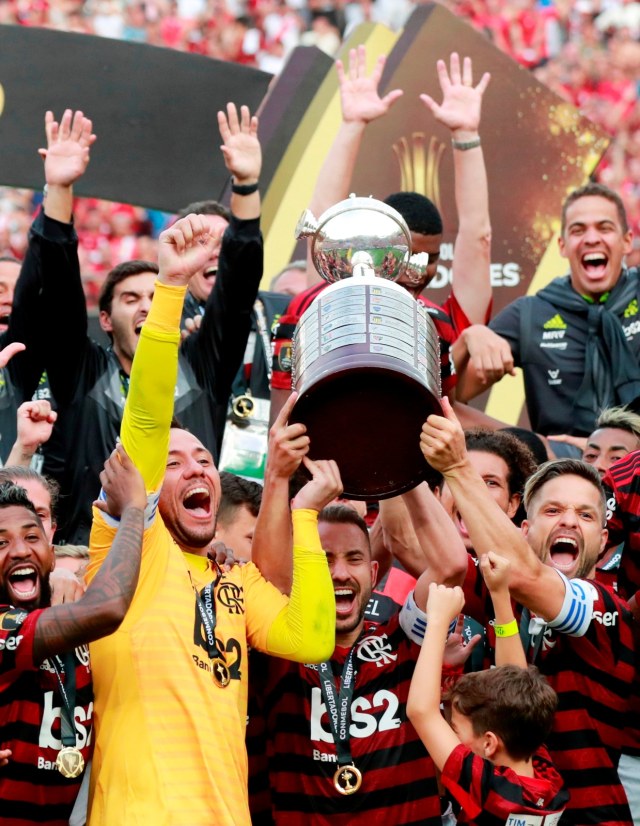 Flamengo juara Copa Libertadores untuk kedua kalinya dalam sejarah. Foto: Reuters/Henry Romero