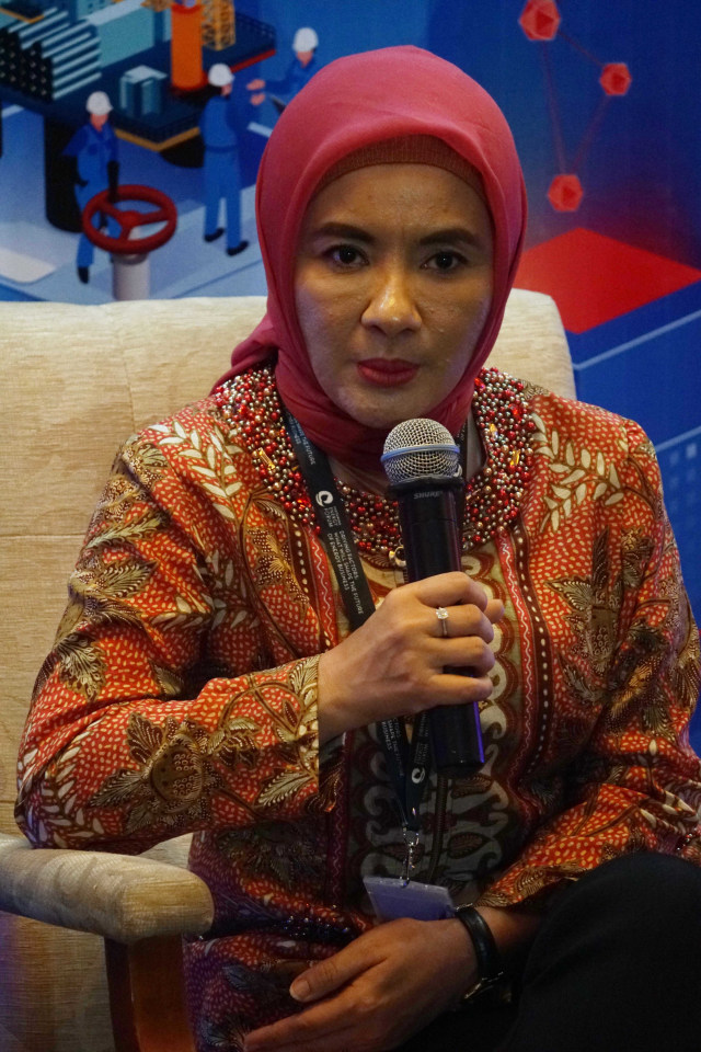 Direktur Utama Pertamina, Nicke Widyawati di pertamina energy forum 2019, Selasa (26/11). Foto: Irfan Adi Saputra/kumparan