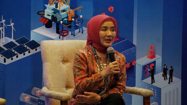 Direktur Utama Pertamina, Nicke Widyawati di pertamina energy forum 2019, Selasa (26/11). Foto: Irfan Adi Saputra/kumparan