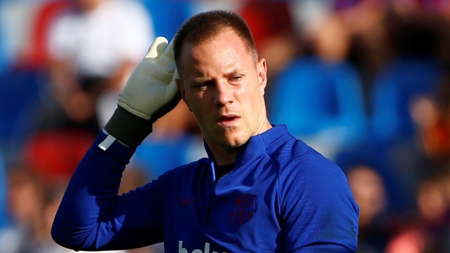 Marc-Andre ter Stegen mengakui perjalanan Barcelona di tahun 2019 tidak mulus. Foto: Reuters/Javier Barbancho