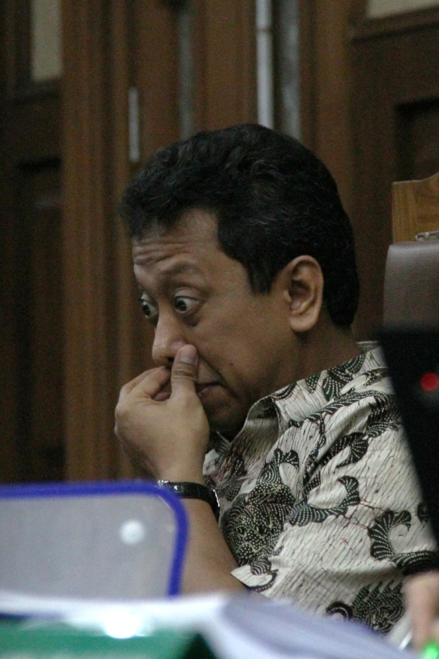 Mantan Ketua Umum PPP, Romahurmuziy, menjalani sidang dengan agenda pemeriksaan saksi di Pengadilan Tipikor, Jakarta, Rabu (27/11). Foto: Nugroho Sejati/kumparan