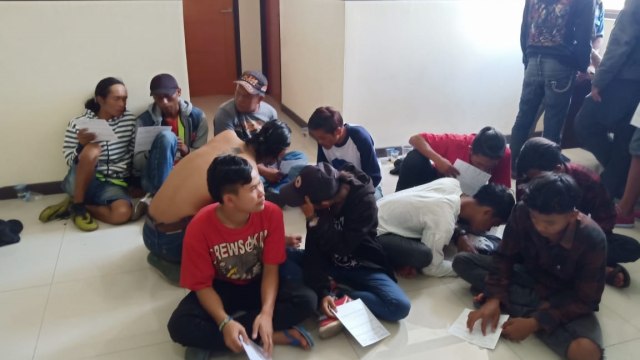 44 terduga preman di Bandung ditangkap.  Foto: Dok. Polres Jabar