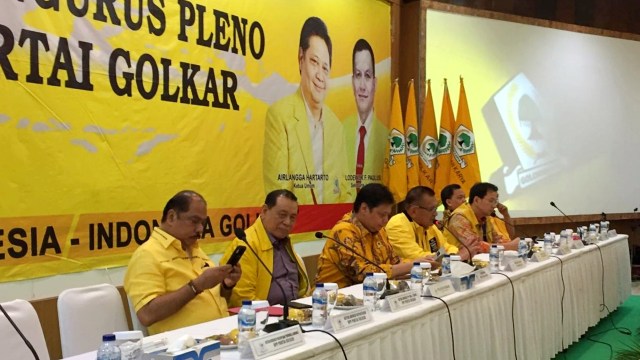 Rapat Pleno Partai Golkar membahas Materi Musyawarah Nasional (Munas), Rabu (27/11). Foto: Rafyq Panjaitan/kumparan