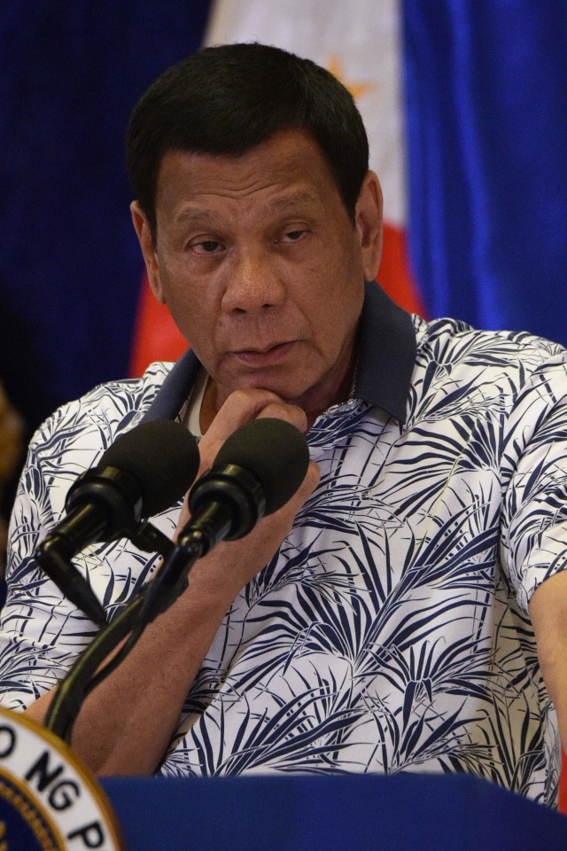 Presiden Filipina, Rodrigo Duterte. Foto: Ted ALJIBE / AFP