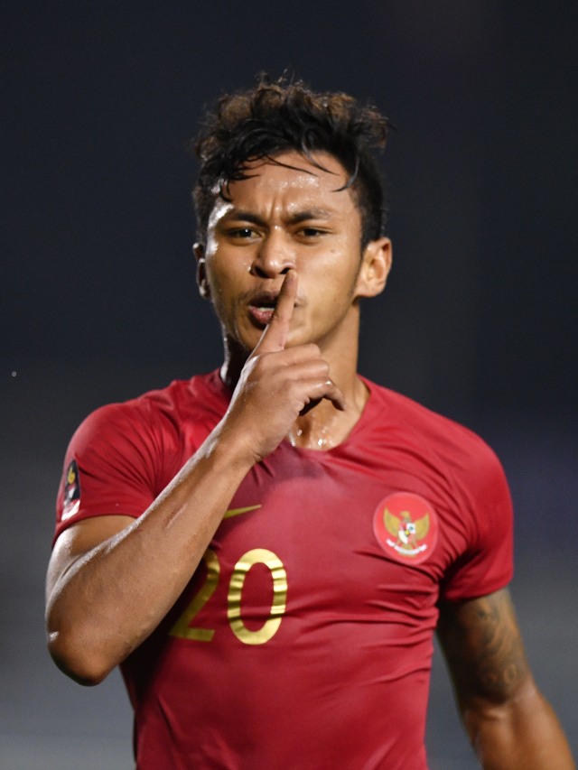 Selebrasi pemain Timnas U-22 Indonesia Osvaldo Haay usai mencetak gol ke gawang Timnas Myanmar (ilustrasi) di Stadion Rizal Memorial, Filipina. Foto: ANTARA FOTO/Sigid Kurniawan